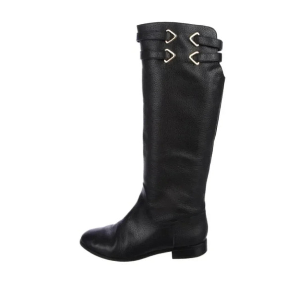 Cynthia Vincent - Knee High Y2K Black Leather Equestrian Boots - Picture 4 of 8